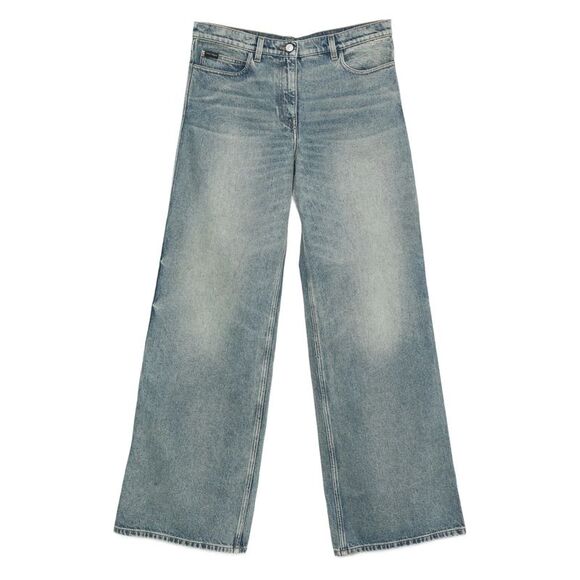 Courrèges Blue Denim - Wide-Leg Jeans Women